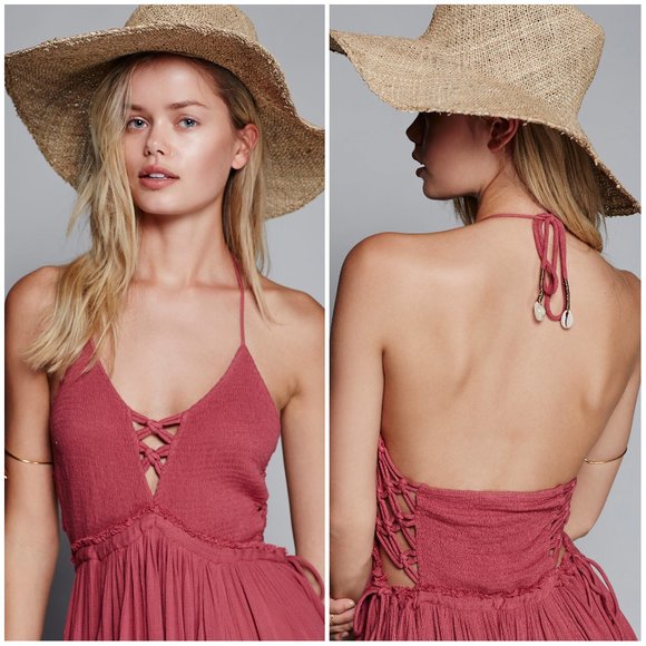 Free People RARE Coconuts All Day Macrame Maxi Dress - Picture 2 of 9